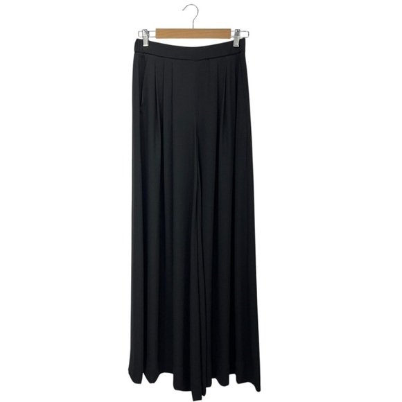 J.Crew Collection Pull-on Wide-leg Pants Size 8 Black Chiffon Trousers New NWT - Picture 3 of 7